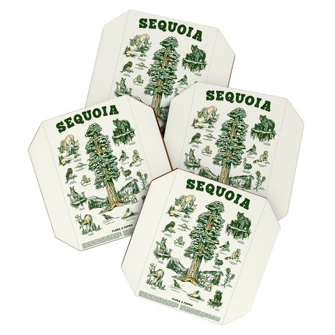 The Whiskey Ginger Sequoia National Park California Coaster Set