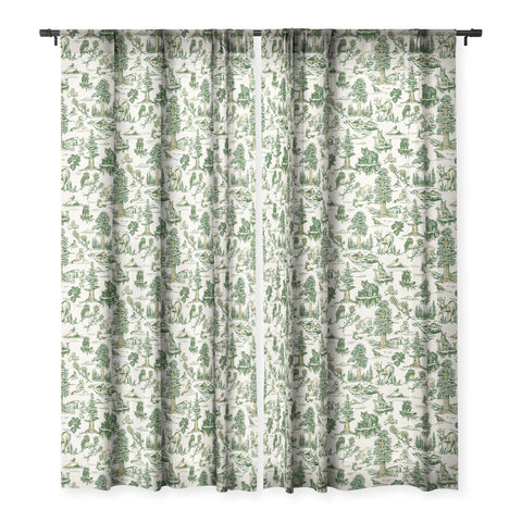 The Whiskey Ginger Sequoia National Park California Pattern Sheer Window Curtain