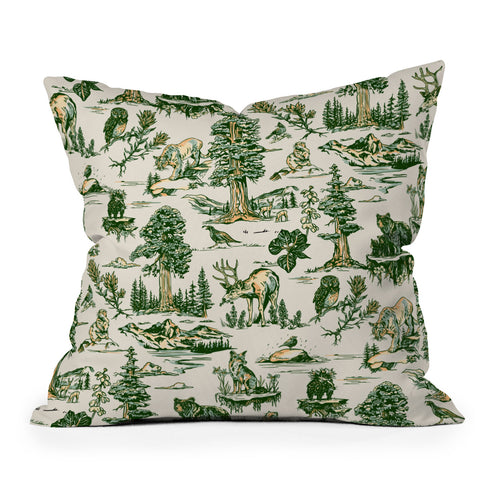The Whiskey Ginger Sequoia National Park California Pattern Throw Pillow