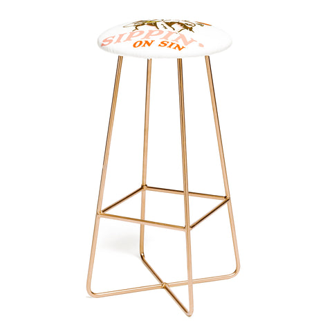 The Whiskey Ginger Sippin On Sin Retro Cowgirl Bar Stool