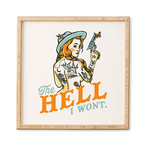 The Whiskey Ginger The Hell I Wont Tattoo Redhead Framed Wall Art