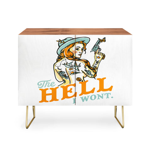 The Whiskey Ginger The Hell I Wont Tattoo Redhead Credenza