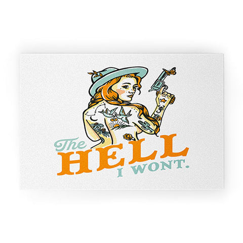 The Whiskey Ginger The Hell I Wont Tattoo Redhead Welcome Mat