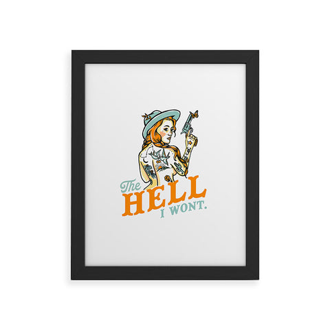 The Whiskey Ginger The Hell I Wont Tattoo Redhead Framed Art Print