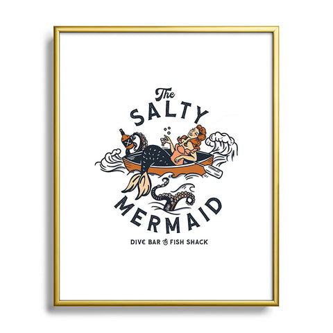 The Whiskey Ginger The Salty Mermaid Dive Bar Metal Framed Art Print