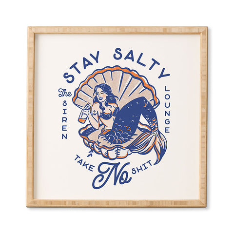 The Whiskey Ginger The Siren Lounge Stay Salty Framed Wall Art