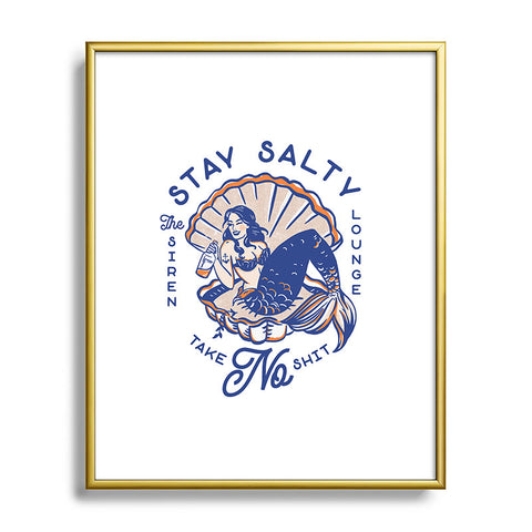 The Whiskey Ginger The Siren Lounge Stay Salty Metal Framed Art Print