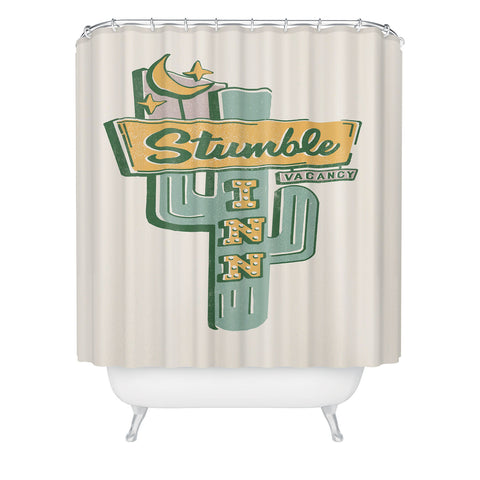 The Whiskey Ginger The Stumble Inn Vintage Shower Curtain