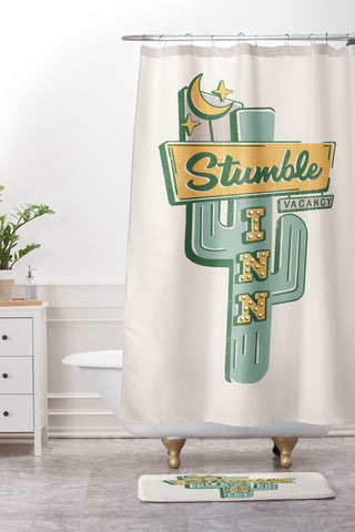 The Whiskey Ginger The Stumble Inn Vintage Shower Curtain And Mat