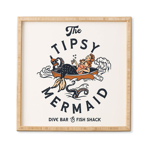 The Whiskey Ginger The Tipsy Mermaid Dive Bar Framed Wall Art
