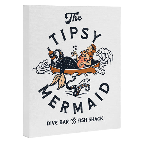 The Whiskey Ginger The Tipsy Mermaid Dive Bar Art Canvas
