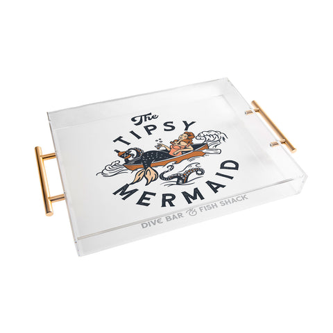 The Whiskey Ginger The Tipsy Mermaid Dive Bar Acrylic Tray