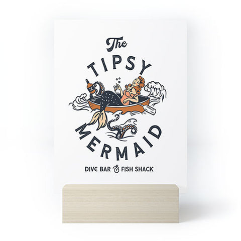 The Whiskey Ginger The Tipsy Mermaid Dive Bar Mini Art Print