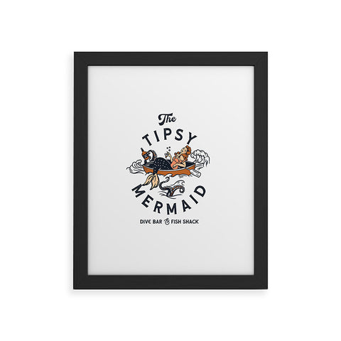 The Whiskey Ginger The Tipsy Mermaid Dive Bar Framed Art Print