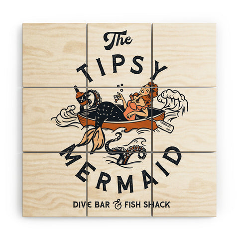 The Whiskey Ginger The Tipsy Mermaid Dive Bar Wood Wall Mural