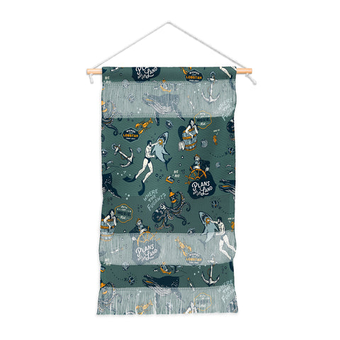 The Whiskey Ginger Vintage Ocean Pattern Wall Hanging Portrait