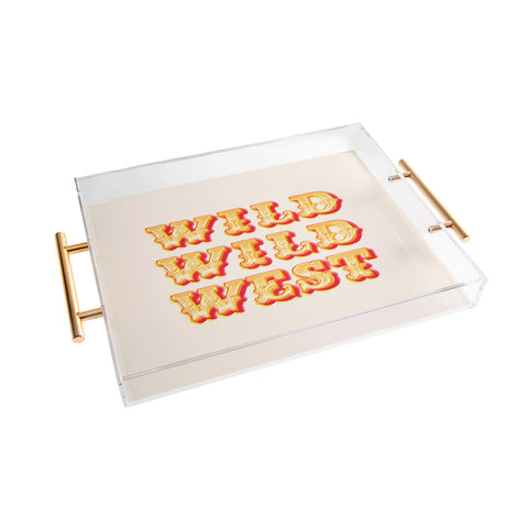 The Whiskey Ginger Vintage Red Yellow Wild Wild Acrylic Tray