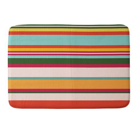 The Whiskey Ginger Vintage Stripe Pattern Memory Foam Bath Mat