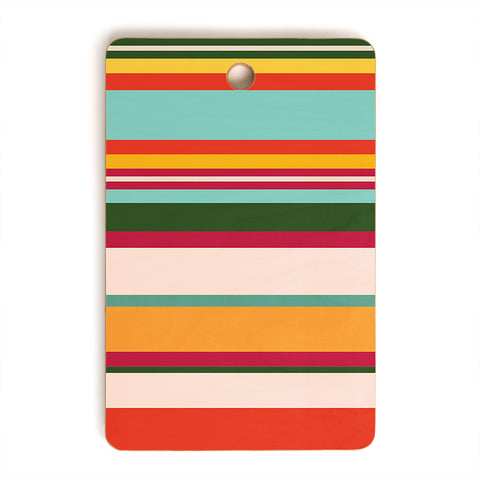 The Whiskey Ginger Vintage Stripe Pattern Cutting Board Rectangle