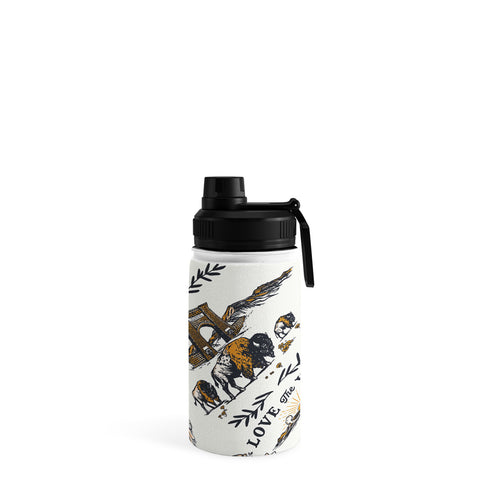 The Whiskey Ginger Vintage Yellowstone Pattern Water Bottle