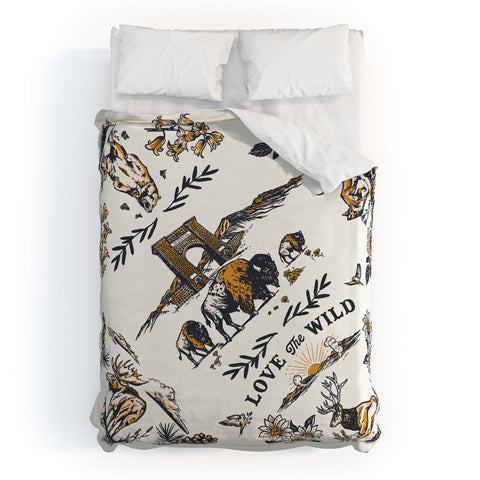 The Whiskey Ginger Vintage Yellowstone Pattern Duvet Cover