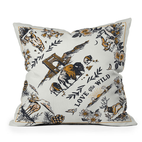 The Whiskey Ginger Vintage Yellowstone Pattern Throw Pillow