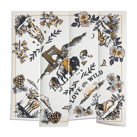 The Whiskey Ginger Vintage Yellowstone Pattern Wall Mural