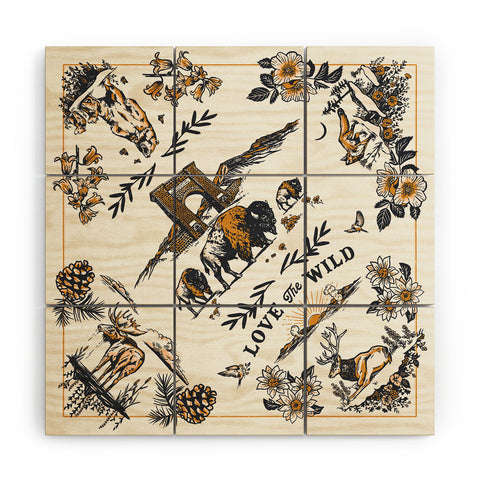 The Whiskey Ginger Vintage Yellowstone Pattern Wood Wall Mural