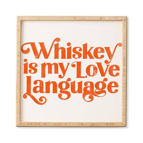 The Whiskey Ginger Whiskey Is My Love Language II Framed Wall Art