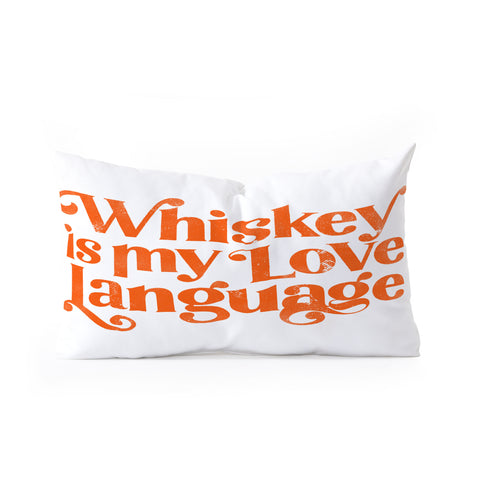 The Whiskey Ginger Whiskey Is My Love Language II Oblong Throw Pillow