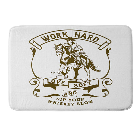 The Whiskey Ginger Work Hard Love Soft and Sip Your Whiskey Memory Foam Bath Mat