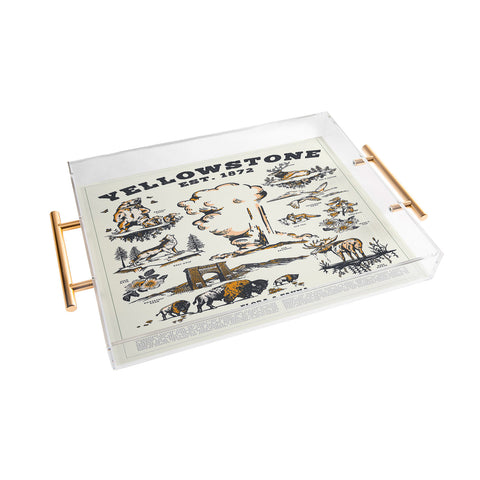 The Whiskey Ginger Yellowstone National Park Flora Acrylic Tray