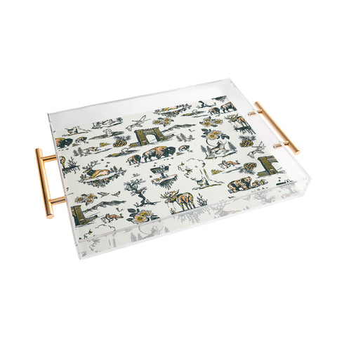 The Whiskey Ginger Yellowstone National Park Travel Pattern Acrylic Tray
