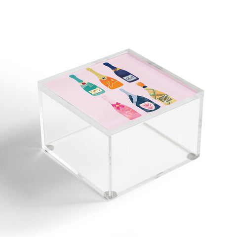 Thearticsoul Champagne Bottles Pink Acrylic Box