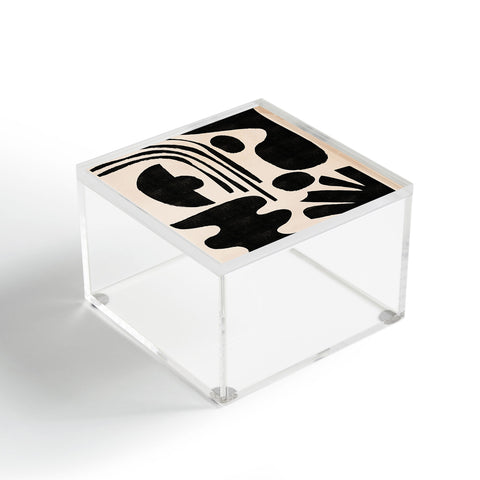 thespacehouse Abstract MidCentury Modern Black Acrylic Box