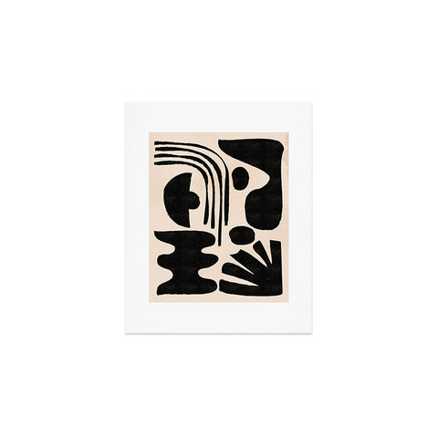 thespacehouse Abstract MidCentury Modern Black Art Print