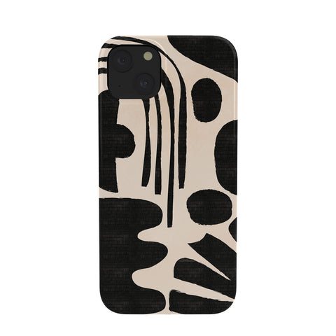 thespacehouse Abstract MidCentury Modern Black Phone Case