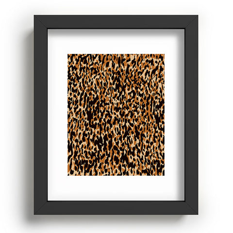 thespacehouse Animal Print Leopard Pattern Recessed Framing Rectangle