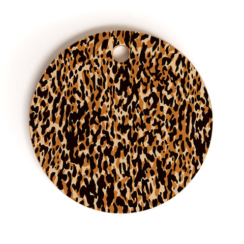 thespacehouse Animal Print Leopard Pattern Cutting Board Round