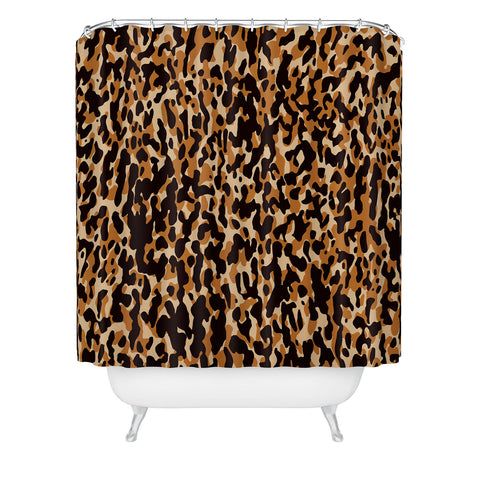 thespacehouse Animal Print Leopard Pattern Shower Curtain