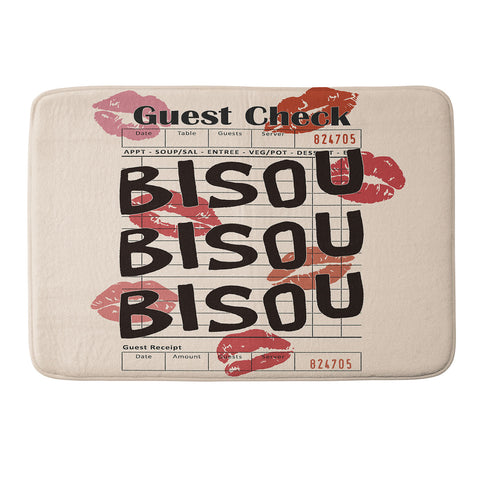 thespacehouse Bisou Bisou Retro Guest Check Memory Foam Bath Mat