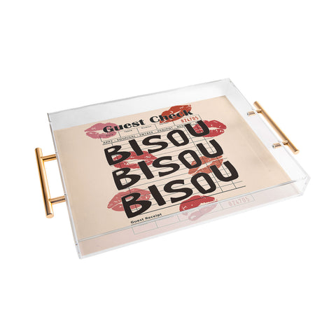 thespacehouse Bisou Bisou Retro Guest Check Acrylic Tray