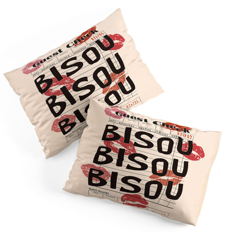 thespacehouse Bisou Bisou Retro Guest Check Pillow Shams