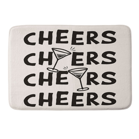 thespacehouse Cheers Cocktails and Drinks Memory Foam Bath Mat