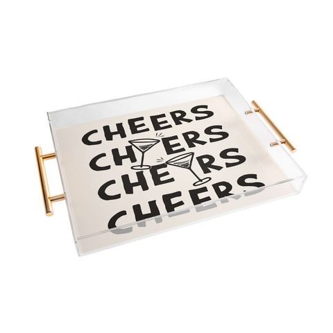 thespacehouse Cheers Cocktails and Drinks Acrylic Tray