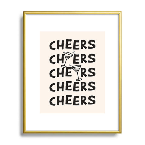 thespacehouse Cheers Cocktails and Drinks Metal Framed Art Print