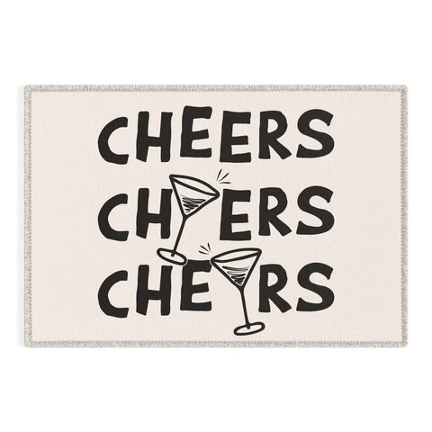 thespacehouse Cheers Cocktails and Drinks Outdoor Rug