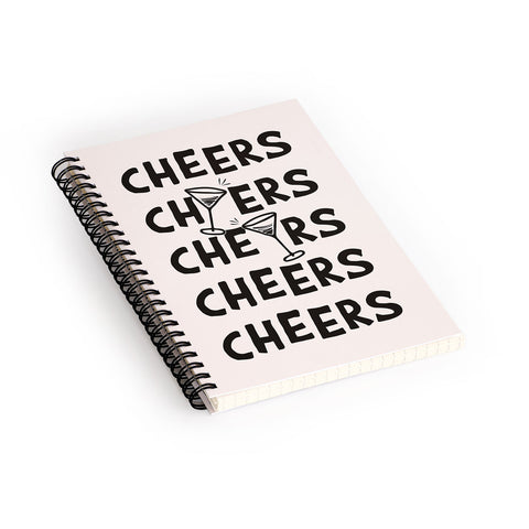 thespacehouse Cheers Cocktails and Drinks Spiral Notebook