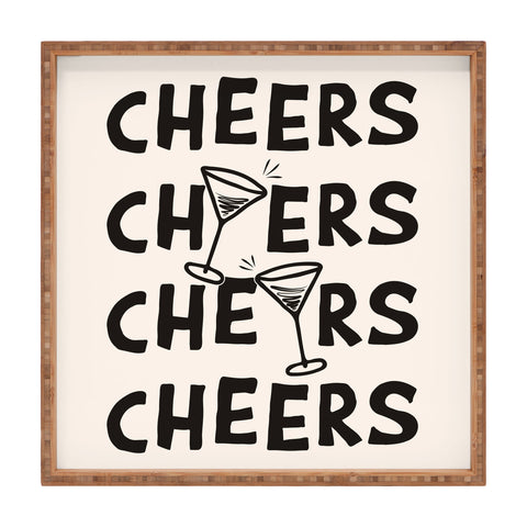thespacehouse Cheers Cocktails and Drinks Square Tray