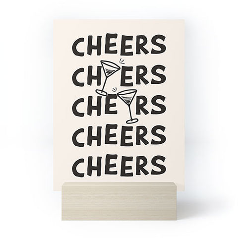 thespacehouse Cheers Cocktails and Drinks Mini Art Print